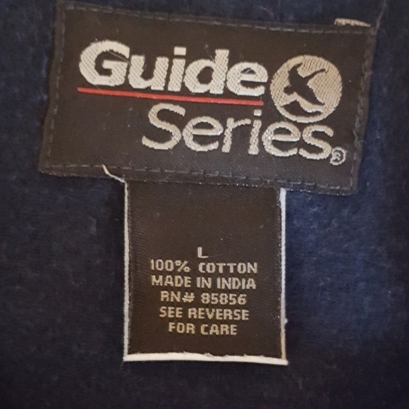 Gander Mountain "Guide Series" Chamois Cotton Shirt Blue Men's Size Neck 16 - Picture 9 of 13